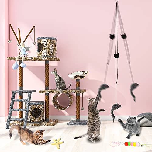 Cat Toys,Mice Toys For Indoor Cats,3 Pack Hanging Door Cat Toys With Tassel,Retractable Cat Toy With Rope Mouse Starfish Caterpillar,Interactive Cat Teaser Toy For Indoor Kitten Play Chase Exercise #TOP6