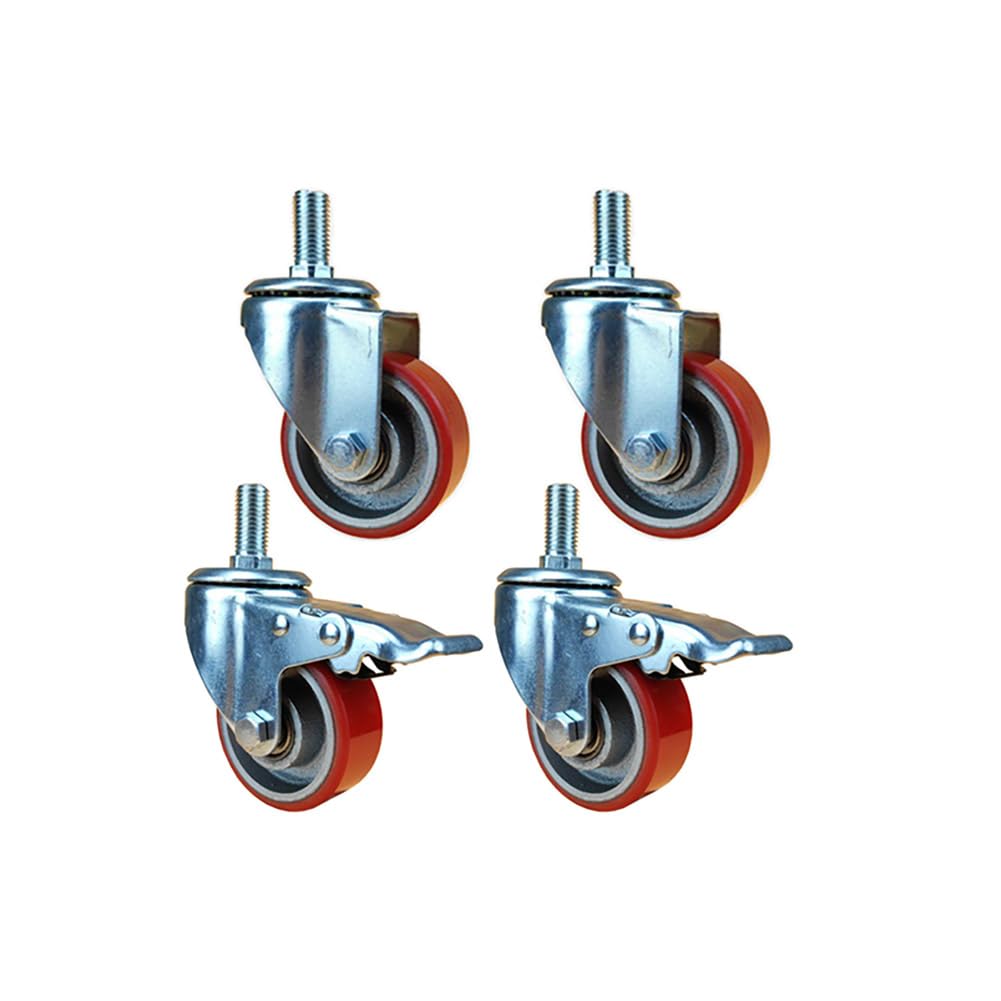 Roue pivotante avec frein en fonte M10 roulette robuste pour charge lourde usine
