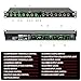 MICNAUX Audio Compressor, Professional Dual-Channel Black Dynamic Processor with Noise Gate & Sidechain Insert for Studio, Live & Streaming – 1U Rackmount, XLR/TRS Inputs