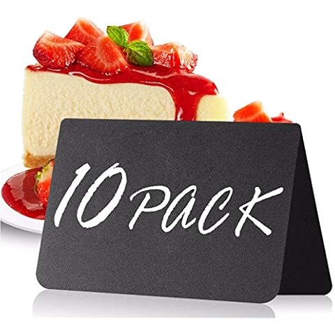10er Set Kreidetafeln zum Beschriften 10x7cm Preisschilder für Gastronomie Buffet - Schilder Preisaufsteller Klein - Mini Tafeln aus Kunststoff - Mini Kreidetafelschilder für Lebensmittel Cover