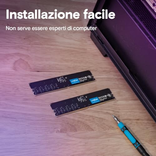 Memoria RAM Desktop da 64GB Kit (2x32GB) DDR5 a 5200MHz (o 4800MHz) - Modello CT2K32G52C42U5 - RAM - Immagine 5