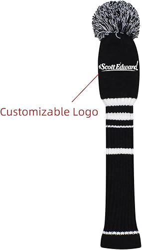 Miniatura 2 de Scott Edward Cubierta de cabeza de golf de punto personalizado para conductor híbrido de madera, cubierta de palo de golf personalizada con