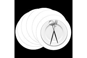 A Pristine Table Setting: 50-Piece White Round Paper Place Mats