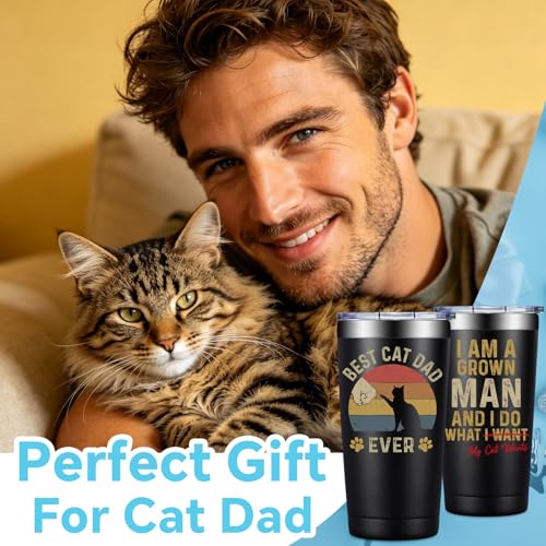 Fufandi Cat Dad Gifts - Best Dad Gift - Fathers Day, Birthday, Christmas Gift for Dads New First Time Dads - Tumbler Cup 20oz by Fufandi - Used condition - Image 2