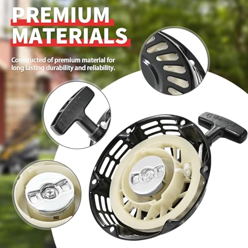 Image of 212 196 224 208 cc Recoil Pull Start Assembly with Pulley Cup for Predator Champion Coleman Honda Westinghouse Firman Ryobi Simpson 5.5 6.5 hp Small Engines etc.GX160 Pull Start with Start Cup