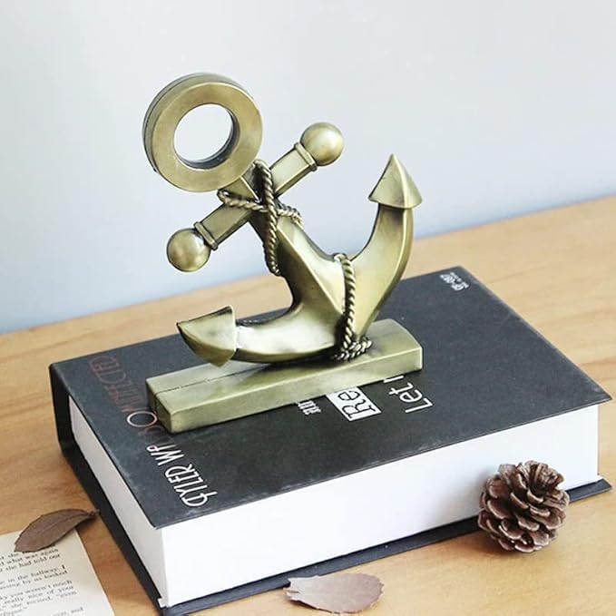 Marine Anchor and Nautical Anchor for Collectibles (6" x 5") inch Boat Marine and Maritime Showpiece for Home Decor Christmas Gift Living Room Vintage Anchor Tabletop Clock Accent-image-15