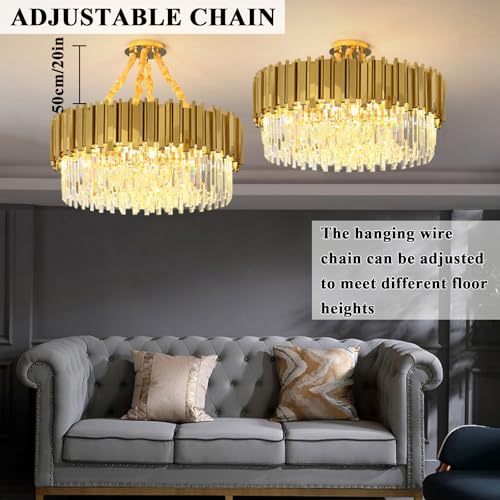 Lustre en cristal haut de gamme et plafonnier design salon