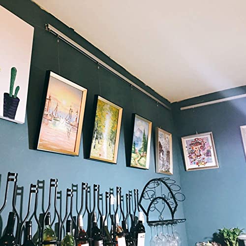 Image of HAN SHENG 30 Pack Adjustable Gallery Hooks, Metal Wire Hangers Wall Art | Iron Alloy, Fits 1-2mm Cable, Heavy Duty, Rustproof, Easy Install, Home Decor, Canvas Frames, Versatile Display