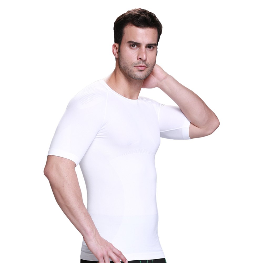 BaronHong Kompresja Body Shaper Mens Outdoor Gym Trainning szybkoschnąca koszulka z krótkim rękawem podróżowanie ochrona przed słońcem Fitness Running odzież