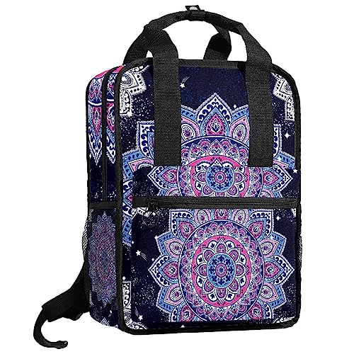 Sac à dos avec bretelles réglables et motif floral bohème chic