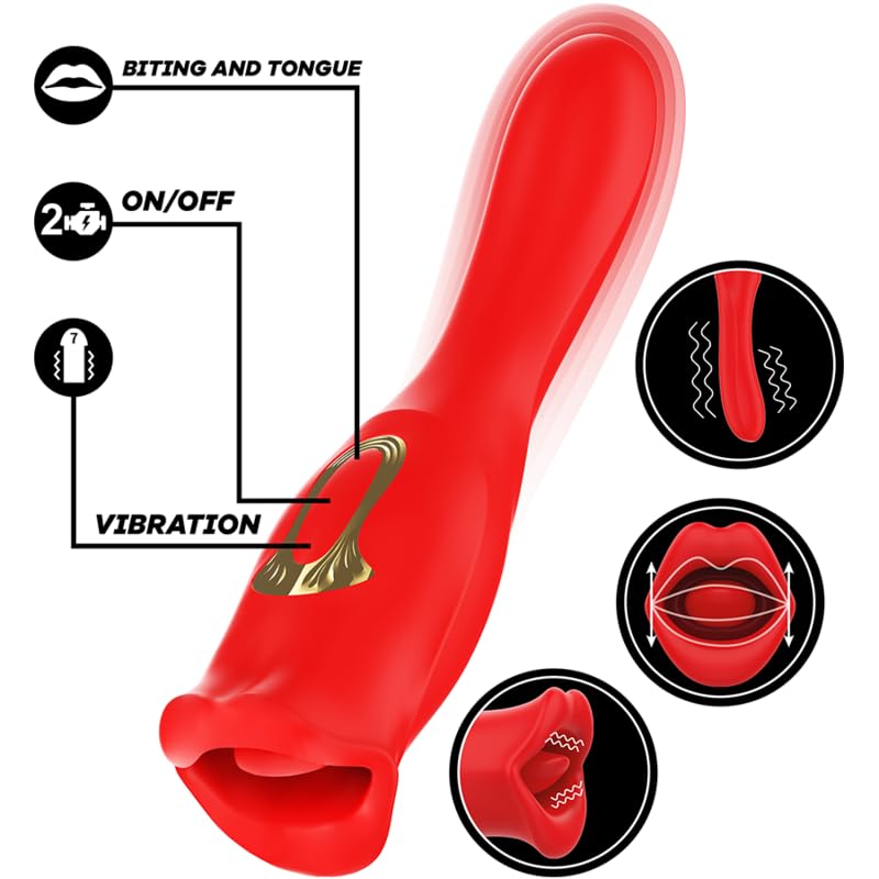 Siena stimulateur vibrant avec effet de morsure sensorielle unique