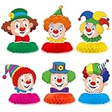 GOEDCH 6 pezzi clown decorazione da tavolo Carnevale a nido d