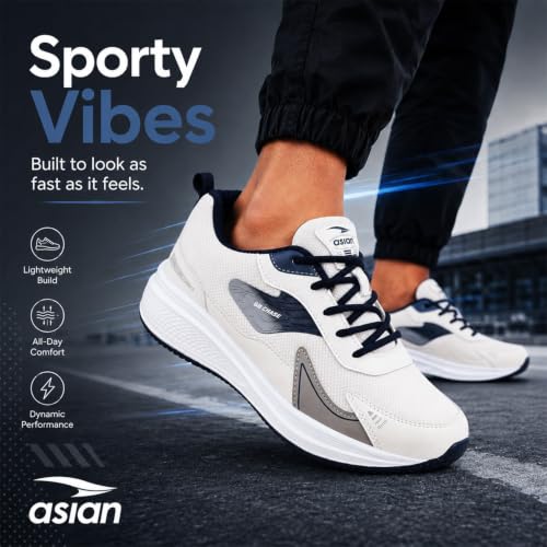 Image of ASIAN Wonder-33 Men's Running Shoes | Stylish Shoes with Breathable Mesh Upper, Cushioned Thick Sole & Daily Comfort