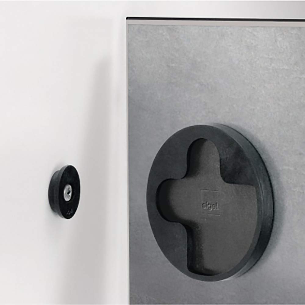 SIGEL GL120 Premium Glas-Magnettafel 60 x 40 cm schwarz hochglänzend, SGS geprüft, einfache Montage, incl. 3 starke Magnete, für Büro & Küche, Artverum