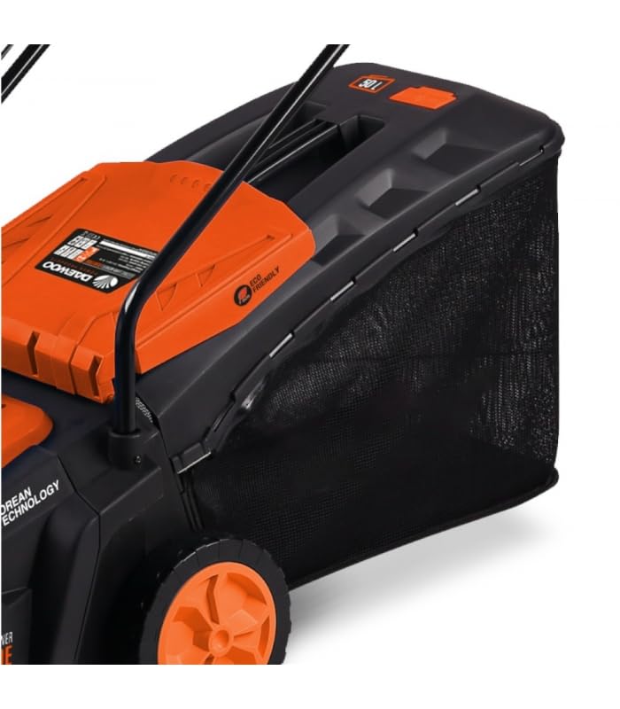 Tondeuse électrique Filaire DAEWOO 1500W pour Jardin jusqu'à 500m², Lame 36cm, Sac de 50L - DLM1700E