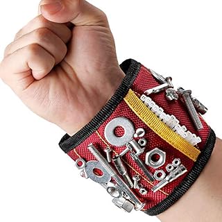 MYCARBON Magnetic Wristband with 15 Powerful Magnets DIY Tools Magnetic Tool Wristbands Tool Belt Holder for Screws, Nails, Bolts, Drill Bits Gifts for Men, Women, DIY Handyman