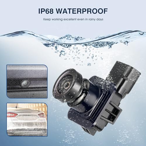 Image of Rear View Backup Camera Fit for Ford Fusion 2013-2016, Reversing Parking Assist Camera OE Replacement ES7T-19G490-AA ES7Z-19G490-A DS7Z-19G490-A DS7T-19G490-DD E1GT-19G490-BB