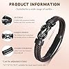 Men's Bracelets Gifts for Men - Brown Braided Leather Infinity Knot Bracelets Engraved Love Massage for Son Daddy Man Brother Husband Boyfriend, Personalised Mens Bracelets Gift for Christmas Birthday #3