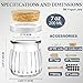 Folinstall 7 oz Small Glass Jars with Cork Lids, 20 Pack Empty Candle Jars for Candle Making, Wedding Favor Jars with PE Lids for Jelly, Cake, Pudding, Yogurt, Jam, Spice, with Spoons, Labels, Tags
