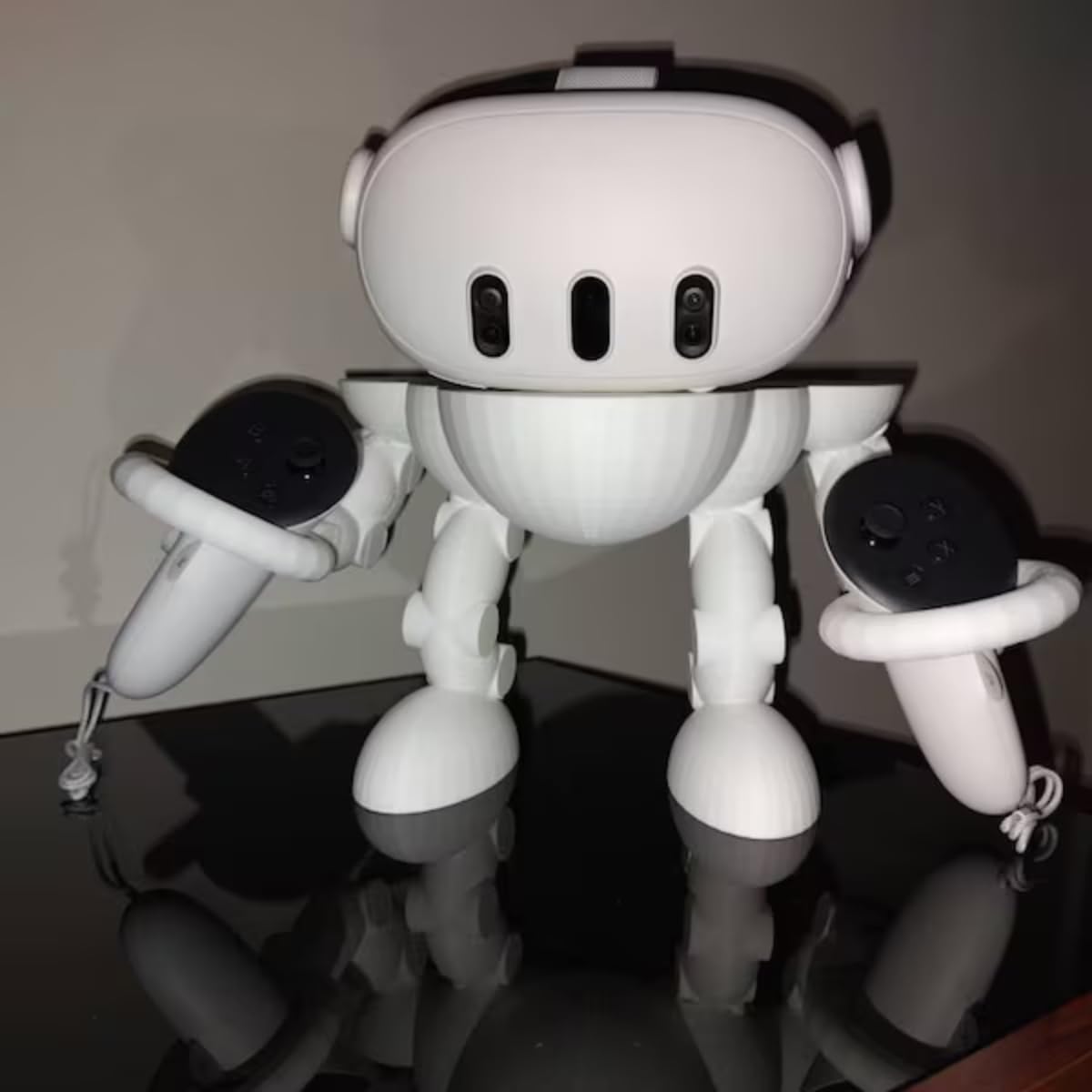 VR auricolare e controller robot supporto per Oculus Meta Quest 3S/Quest 3/Quest 2, supporto di memoria VR con base per controller