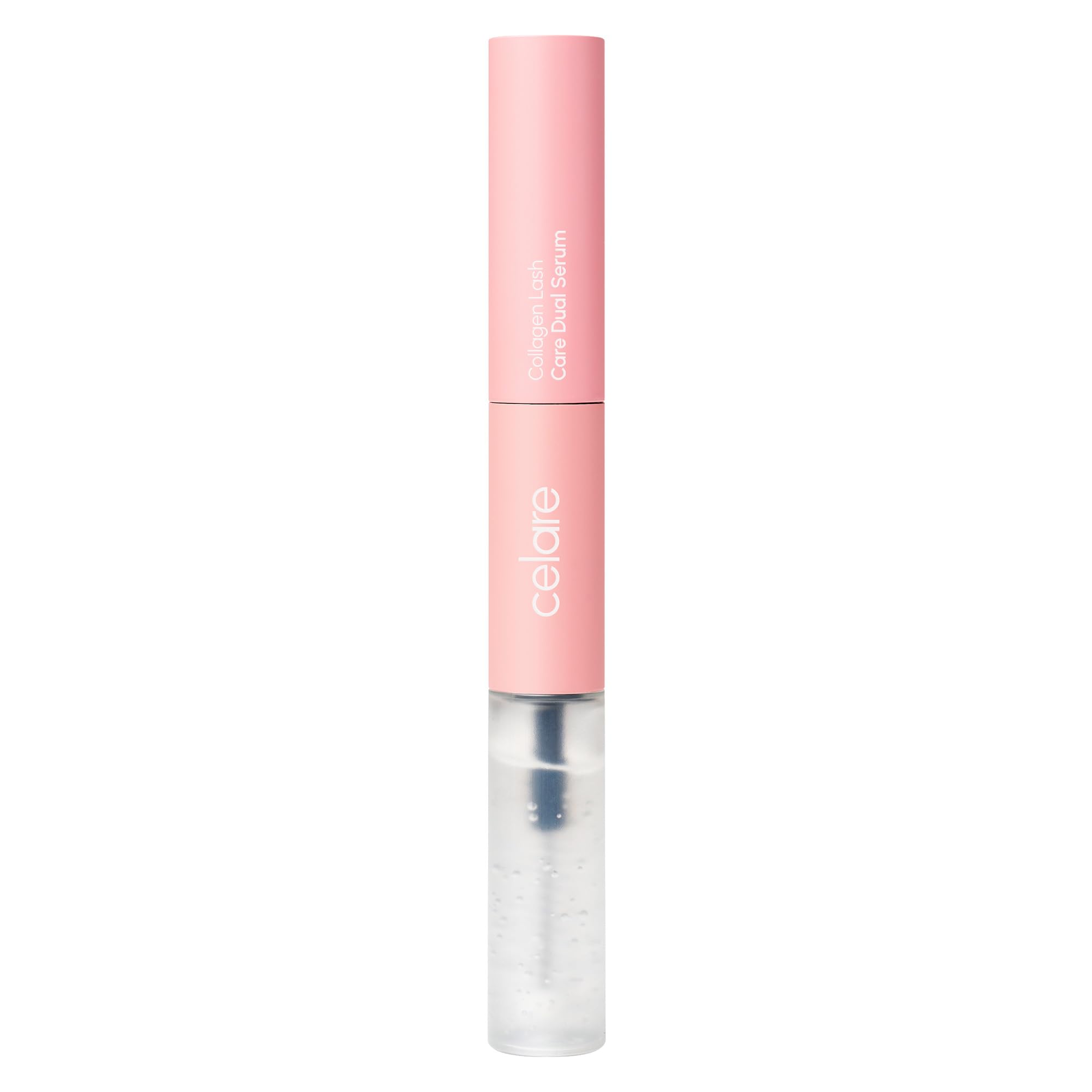 Celare Collagen Lash Care Dual Serum | Fuller, Thicker-Looking Lashes | Clinically Tested 4 Weeks | 2-in-1 Lash & Brow Enhancer | 0.43 fl oz | Collagen + Caffeine | K-Beauty | For Women & Men