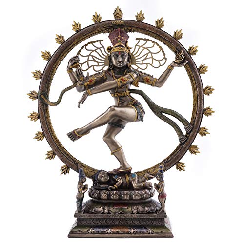 Estatua Shiva Nataraja de bronce 10.5 pulg.