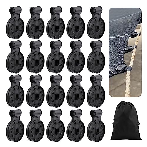 50pcs Shade Cloth Clips,Shade Cloth Heavy Duty Lock Grip for Sunshade Net,Gardening Greenhouse ShadeCloth Fix Clamp,Windproof Awning Clamp Grip Tarp Clips,1 Drawstring Bag