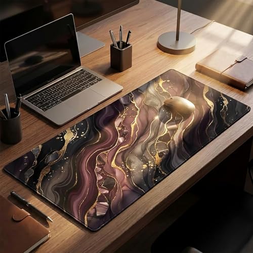 Tapis de souris de jeu violet AQQA grand format pour optimiser le bureau