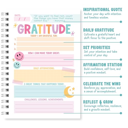 Image of Hadley Designs Daily Gratitude Journal For Women With Prompts - Christian Gratitude Journal for Women, Grateful Journals for Woman, Guided Thankful Journals with Prompts, Designed in USA