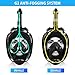 Greatever G2 Full Face Snorkel Mask with Latest Dry Top System,Foldable 180 Degree Panoramic View Snorkeling Mask with Camera Mount,Safe Breathing,Anti-Leak&Anti-Fog