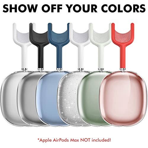 Niutrendz Clear Case For Airpods Max Case Cover Soft Tpu Protective Ear Cups Covers Accessories【Anti-Fingerprint, Anti-Scratch & Anti-Dust】 (Glitter) #TOP1