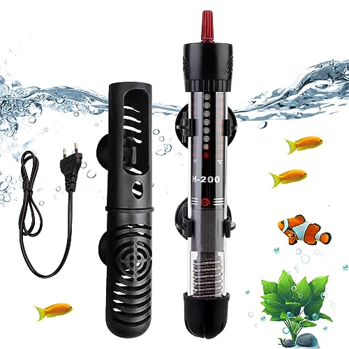 Vegena Aquarium Heizung 50w, Aquarium Heizstab, Aquarium Heizer, Einstellbar Aquariumheizer Einstellbare Temperatur Aquarienheizer Für Fischtanks Und Aquarium Mit 2 Abschnitten Schutzhülle