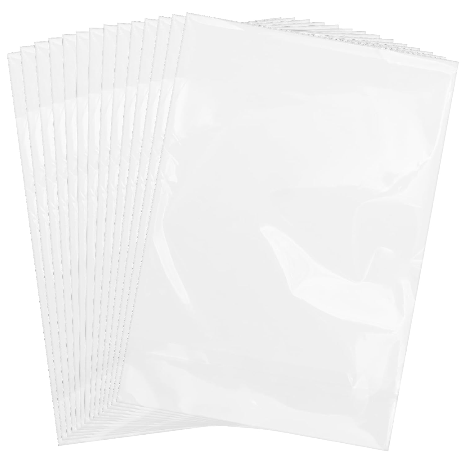 Zonon 100 Pieces Shrink Wrap Bags 14 x 20 Inch Clear Odorless POF Heat Shrink Wrap Bags for Packaging, Soap, Book, Bath Bombs, DIY Handmade Crafts, Shoes Dust-Proof