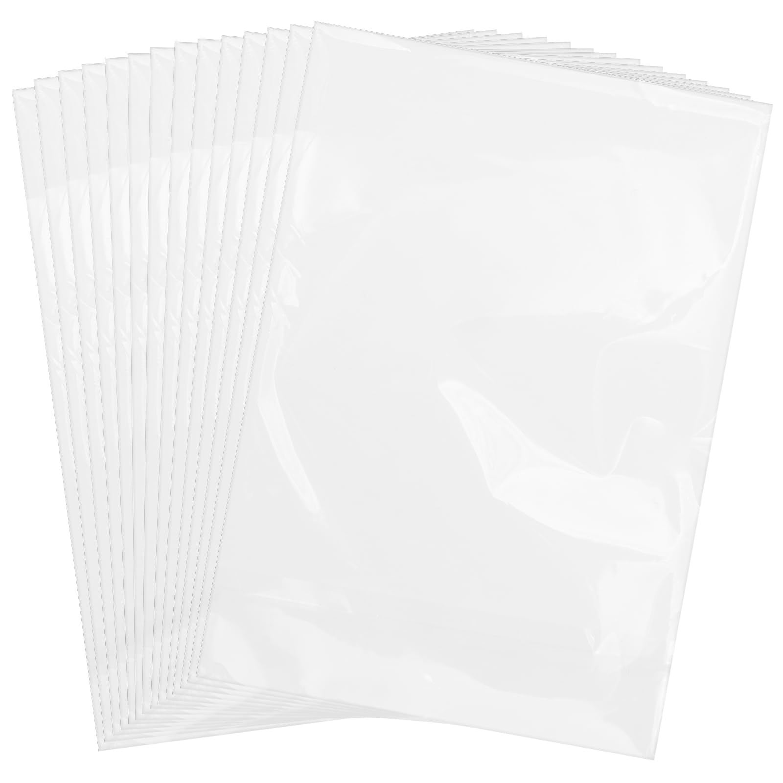 Zonon 100 Pieces Shrink Wrap Bags 14 x 20 Inch Clear Odorless POF Heat Shrink Wrap Bags for Packaging, Soap, Book, Bath Bombs, DIY Handmade Crafts,