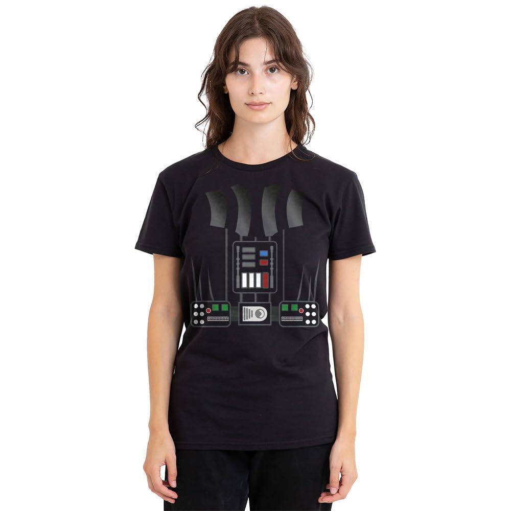 Star Wars Darth Vader Costume Ladies T Shirt, Black, Large