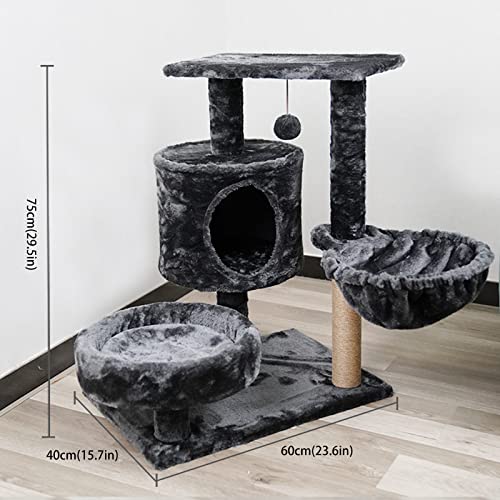Torre de árvore de gato para ambientes internos, condomínio de gatos com poste arranhador de gatos,