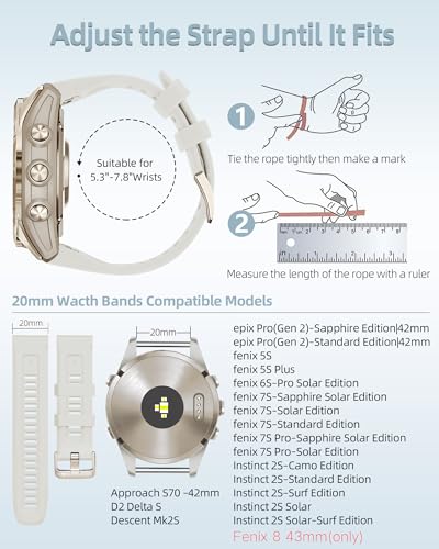 Correa de silicona para Garmin fenix 20mm miniatura 2