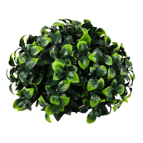 HOLIDYOYO Artificial Boxwood Topiary Plant Balls, Plastic Hanging Faux Green Grass Ball Faux Boxwood Decorative Balls for Garden Backyard Balcony and Home 30cm