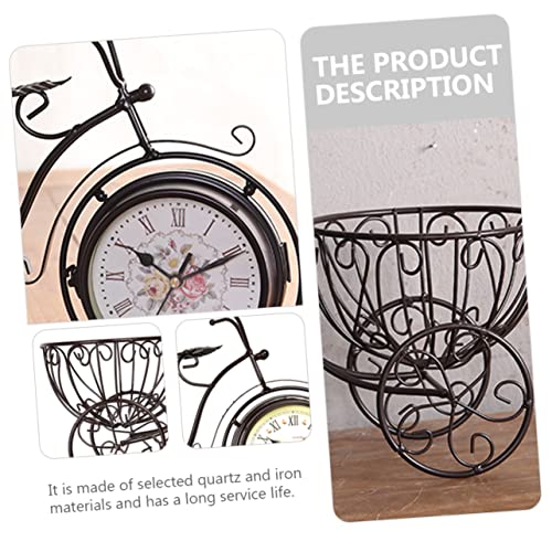 WOONEKY Relógio De Bicicleta Decoração Relógio De Mesa Relógios Relógio De Prateleira Mudo Relógio E