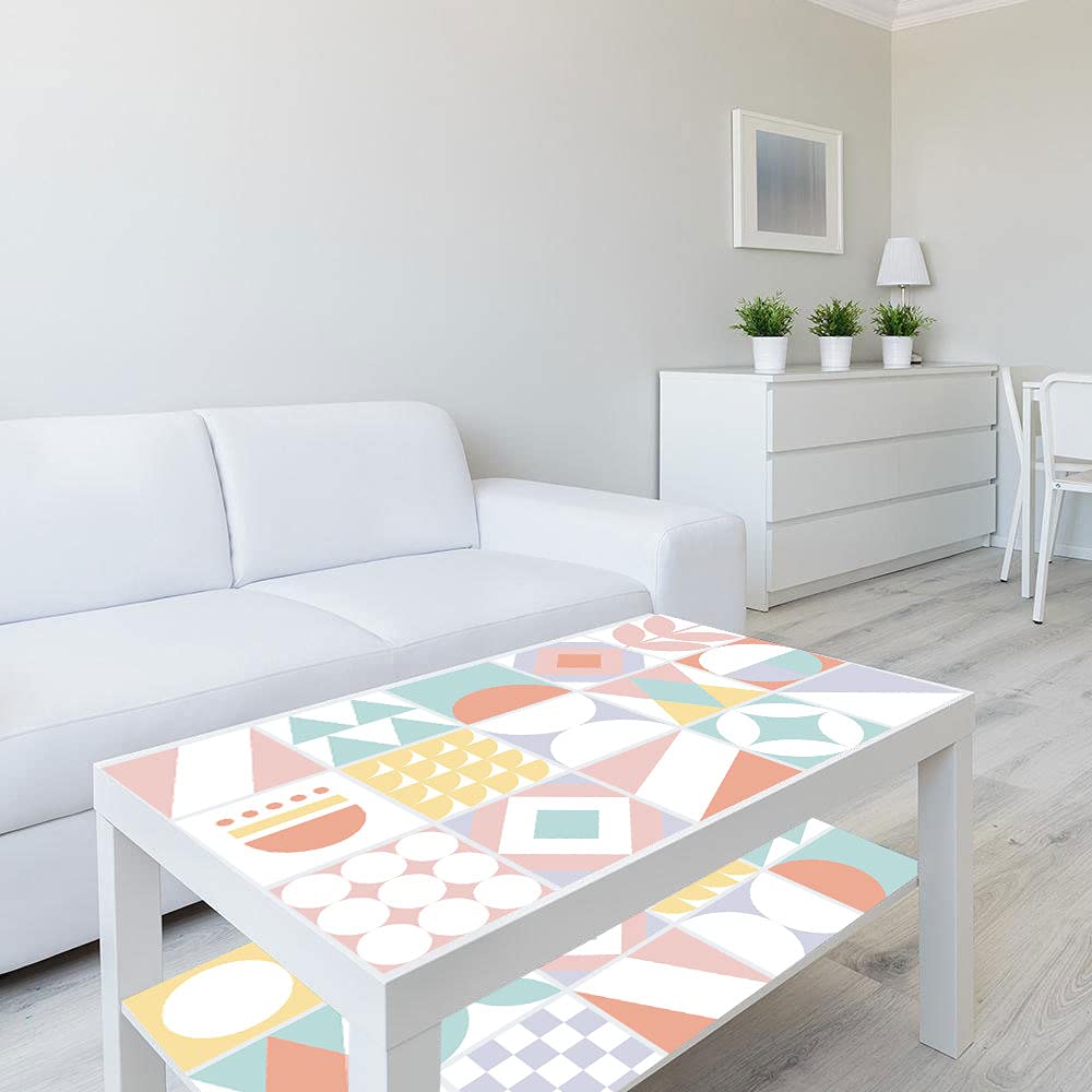 Adesivi Per Piastrelle AREDE - 32 Pezzi 15x15 Cm Stile Mosaico | Impermeabili Per Bagno E Cucina