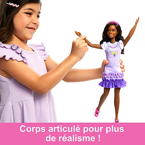 Barbie - Ma Première, Poupée pour Tout-Petits, Ma Première Poupée Brooklyn, 34 Cm, Brune avec Caniche en Peluche, Accessoires, Corps Doux Et Flexible, Jouet Enfant, Dès 3 Ans, Hll20