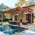 VEIKOU 12’ X 14’ Pergola, Outdoor Pergola with Solid Structure, Patio Wood Pergola, Cedar Pergolas and Gazebos with Arched Top for Deck Yard Grill Party Garden