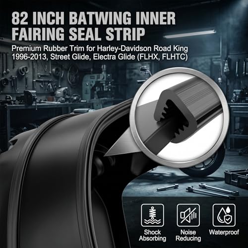 Image of 82 Inch Batwing Inner Fairing Seal Strip for Harley-Davidson Road King