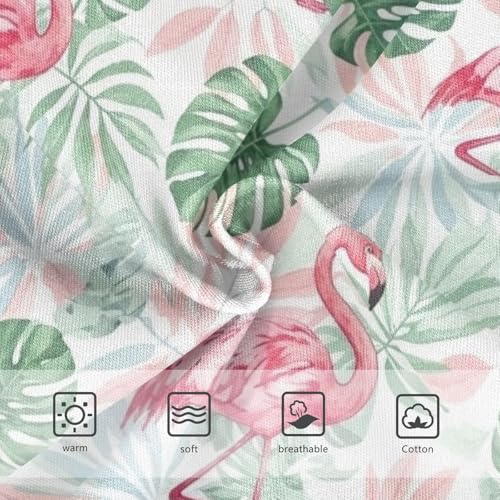 Flamingos Tropical Leaves Pastel Girl Panties, Toddler Girl Panties, Girls Underwear Cotton, 2–8 Years3