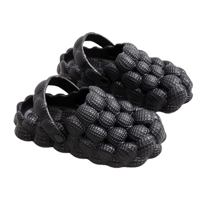 Bubble Slippers | Unisex Adults Orange Flat Sandals | Modern Open Toe Slip On Slippers with Lychee Grain Texture and 15 Curved Toe2