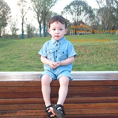 Baby Boy Jeans Romper Infant Cotton-Denim Outfit3