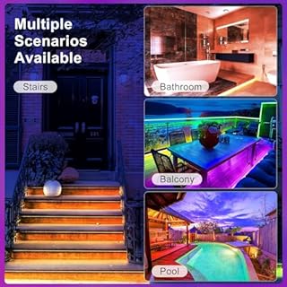 DAYBETTER Waterproof LED Light Strips 66ft, Outdoor LED Strip Lights Color Changing 5050 RGB LED Strip Lights with Remote Control, LED Lights for Indoor Outdoor Use, IP65 (2 Rolls of 33ft)