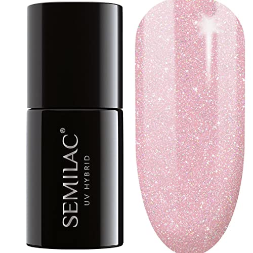 Semilac Extend UV Nagellack 5in1 805 Glitter Dirty Nude Rose 7ml