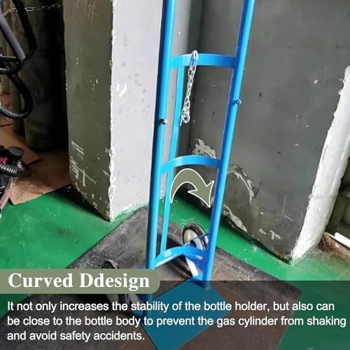 Chariot pour bouteilles d'oxygène en acier robuste avec support de fixation universel - 3