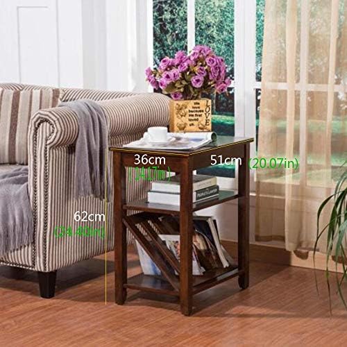 Telephone Table, American-Style,Telephone Table/Magazine Table,Sofa/Chair Side End Table,for Small Space,Corner Multi-Function Small Table(Color:Brown,Size:20.0714.1724.4